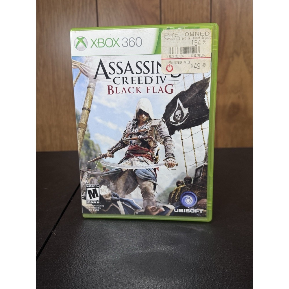 Assassin's Creed IV(4) Black Flag‎ Xbox 360 CIB*Tested & Working*